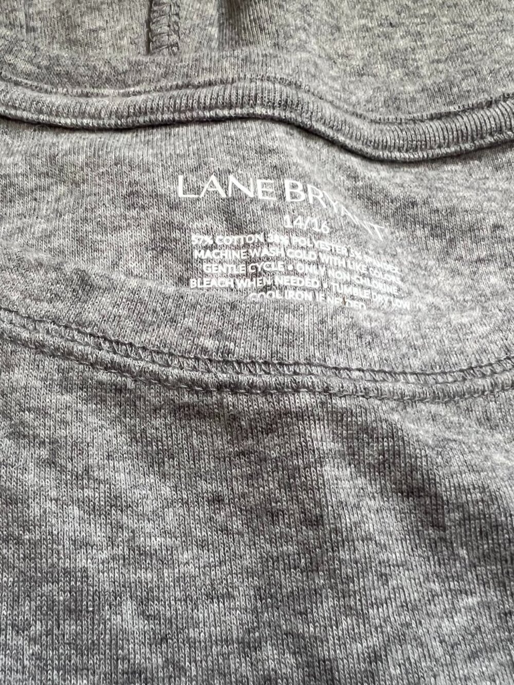 Lane Bryant Gray Pajama Top W 14/16